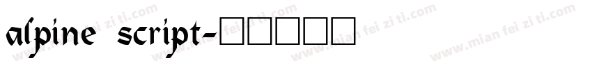 alpine script字体转换